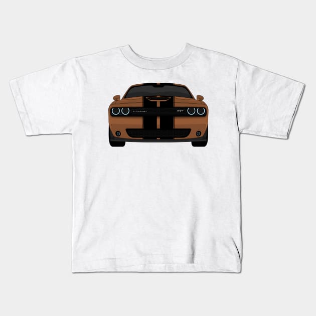 CHALLENGER BROWN Kids T-Shirt by VENZ0LIC